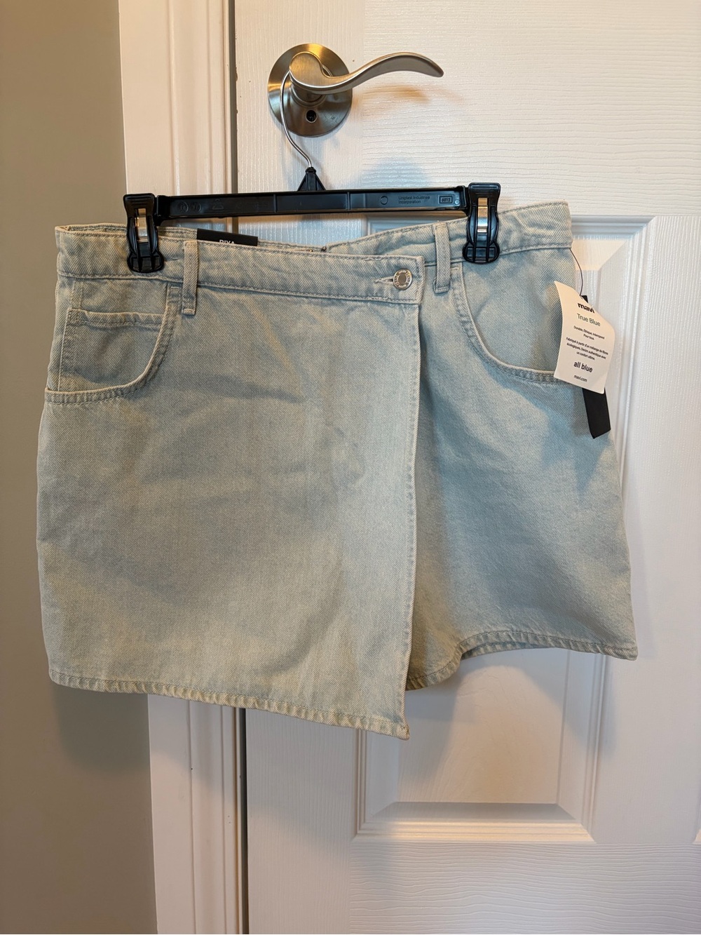Mavi Riya Light Blue Denim Skort with Wrap Front